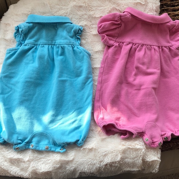 🌸Spring Sale🌸 LOT OF 2! Ralph Lauren Rompers 6M - Picture 4 of 4